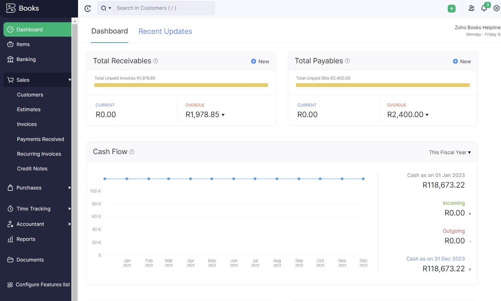 Zoho Book Accounting Software