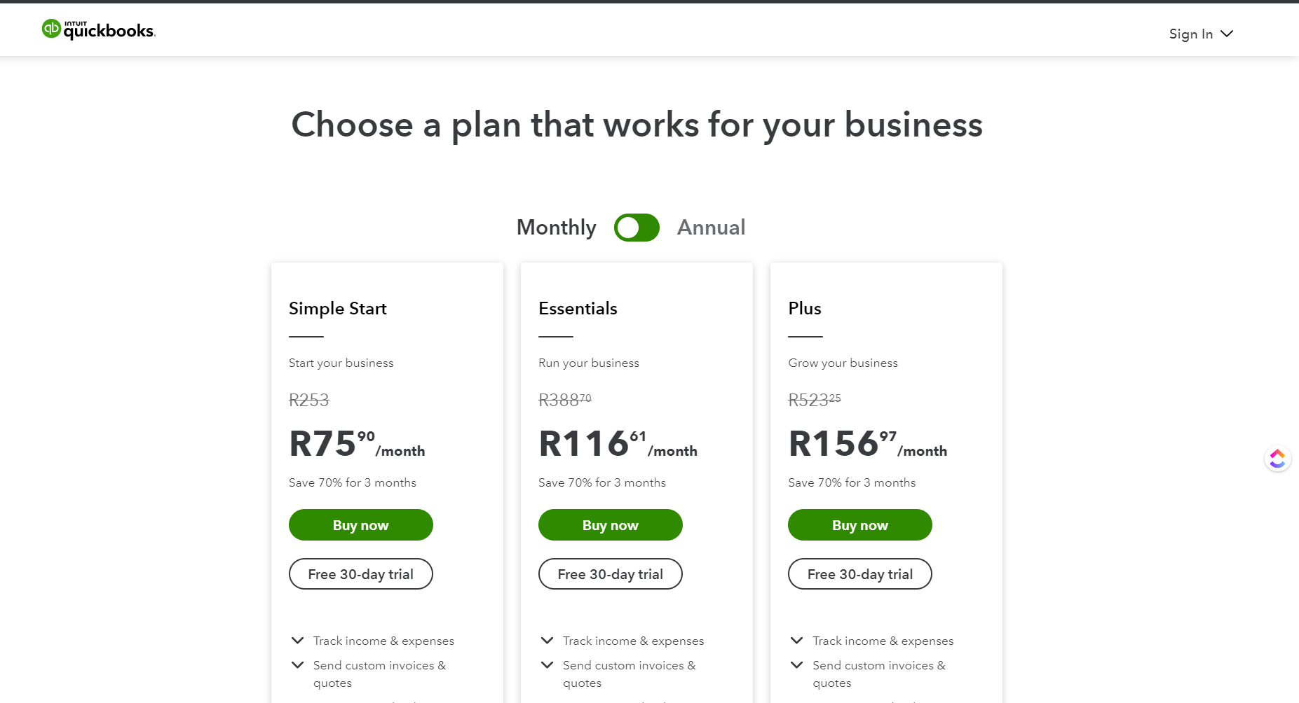 Quickbooks Accounting Software